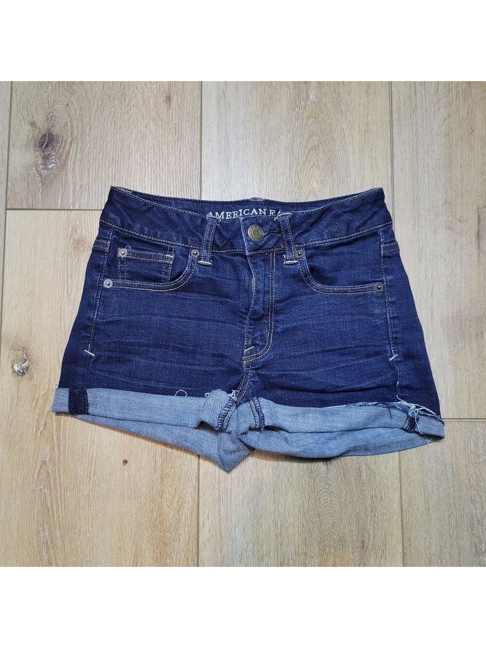 American Eagle Outfitters Women's Navy Jean Shorts Size 2